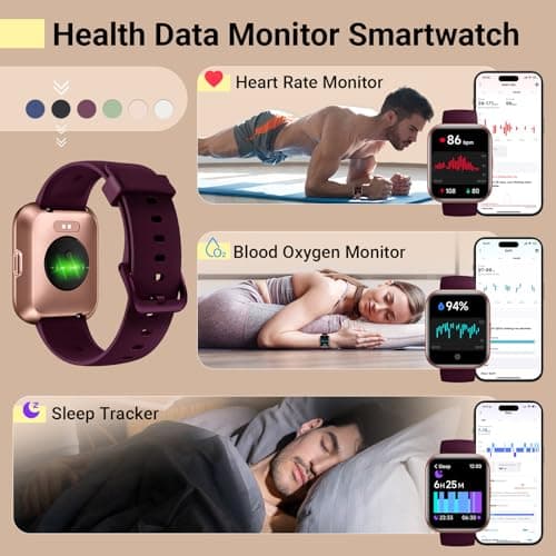Smartwatch for Women, Compatible with Android & iPhone, 1.8'' Fitness Tracker Watch with Alexa, Call & Notification Alerts, Heart Rate & Sleep Monitor, 120 Sports Modes, Waterproof Watch for Women 4