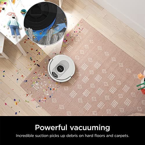 Shark AV2511AE/AV251WA AI Ultra Robot Vacuum, with Matrix Clean, Home Mapping, 60-Day Capacity Bagless Self Empty Base, Perfect for Pet Hair, Wifi, Compatible with Alexa, Black/Silver (Renewed) 2