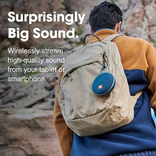 JBL Clip 3, Gray - Waterproof, Durable & Portable Bluetooth Speaker - Up to 10 Hours of Play - Includes Noise-Cancelling Speakerphone & Wireless Streaming 2