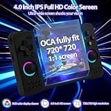 Upgraded XF40H Handheld Game Console, Retro Gaming Console Preloaded Classic Games with Multiple Emulators, 4.0 Inch 4K HD IPS Screen Open Source Linux System, Pocket Video Gaming (Black-128G) 3