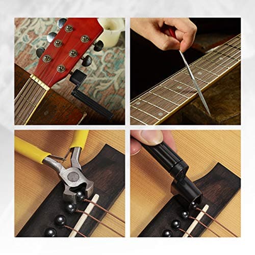 MIFOGE 45Pcs Guitar Repairing Maintenance Tool Kit with Carry Bag Large Care Set of Tools For Acoustic Guitar Electric guitar Ukulele Bass Banjo,Perfect Gift for Music or String Instrument Enthusiast 5