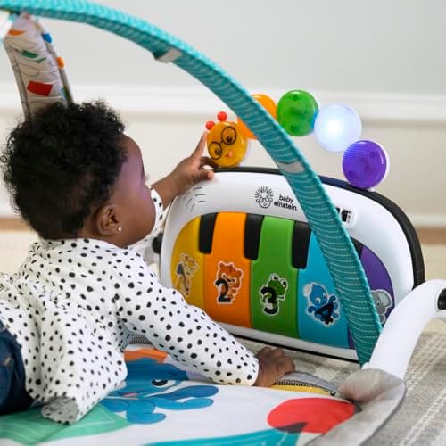 Baby Einstein 4-in-1 Kickin' Tunes Music and Language Play Gym and Piano Tummy Time Activity Mat 2