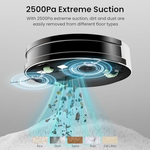 OKP Robot Vacuum Cleaner K5B, Super Thin, Powerful Suction, Cleaning Schedules, Self-Charging, Robotic Vacuums with Wi-Fi/App/Alexa Control, Ideal for Pet Hair Carpets Hard Floors 2