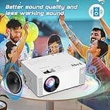 Mini WiFi Projector with Bluetooth, 1080P HD Portable, Outdoor Movie Projector for Smartphone, Compatible with iOS/Android/PC/TV Stick/PS5/HDMI/USB/TF 5