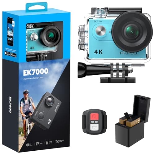 AKASO EK7000 4K30FPS 20MP WiFi Action Camera with EIS Ultra HD 131FT Waterproof Underwater Camera Remote Control 4X Zoom Support External Microphone