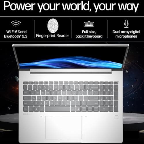 HP EliteBook 6 G1i 16" FHD+ Copilot AI Business Laptop Computer, Intel 12-Core Ultra 7 255U, 32GB DDR5 RAM, 1TB PCIe SSD, WiFi 6E, BT 5.3, 5MP Webcam, Backlit KB, Fingerprint Reader, Windows 11 Pro 5