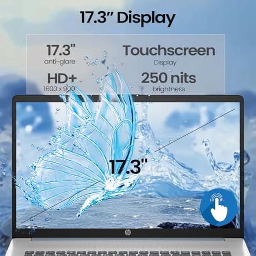 HP 17.3" Business Laptop, 17.3" Anti-Glare HD+ Touchscreen, AMD Ryzen 5 7430U, 32GB RAM, 1TB PCIe SSD, Backlit Keyboard, Fingerprint Reader, HD Camera, HDMI, Wi-Fi 6, Windows 11 Home, Blue 4