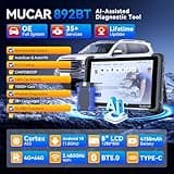 MUCAR 892BT AI-Assisted Bidirectional Scan Tool, Full System OBD2 Scanner, Bi-Directional OBD2 Scanner Diagnostic Tool,ECU Coding, 35 Services, FCA Autoauth, CANFD and DOIP, Free Lifetime Upgrade 2