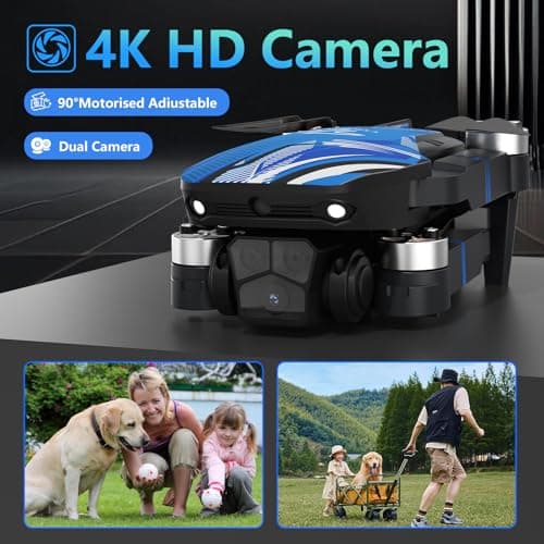 TTROARDS Drone with 4k Camera for Adults, Drone with LCD Screen 2.8 Inch, 32G SD Card, Professional Brushless Motor 270° Obstacle Avoidance, Foldable Remote Control Mini Quadcopter for Beginners 2