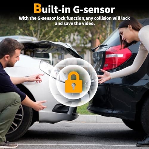 Dash Cam Front and Rear: 4K Dual Channel Dash Cam - 5GHz WiFi, Dash Camera for Cars with 64GB Card, 2" IPS, App Control, G-Sensor, Loop Recording, 170° Wide Angle, Night Vision, 24H Parking Mode 6