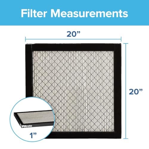 Filtrete 20x20x1 Air Filter, MPR 2800, MERV 14, Healthy Living Ultrafine Particle Reduction 3-Month Pleated 1-Inch Air Filters, 2 Filters 3