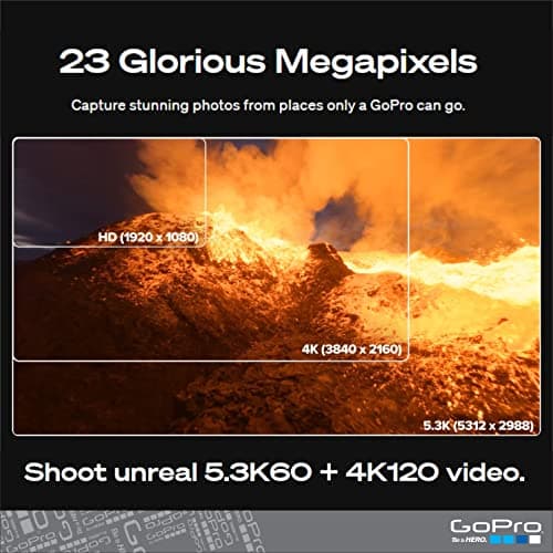 GoPro HERO10 Black Bundle with Dual Battery Charger, Extra Battery, 64GB SD Card - Waterproof Action Camera with LCD Screens, 5.3K60 Ultra HD Video (Renewed) 5