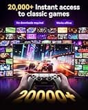 2026 Upgraded Retro Gaming Console Stick, Classic Video Games Stick with 4K HDMI, Built-in 23 Emulators, 20000+ Games - Plug & Play TV Video Gaming Stick with Upgrade Dual 2.4G Wireless Controllers 3
