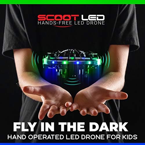 Force1 Scoot LED Hand Operated Drone for Kids or Adults - Hands Free Motion Sensor Mini Drones, Easy Indoor Flying Orb Ball Small UFO Toy for Boys and Girls (Green/Blue) 2