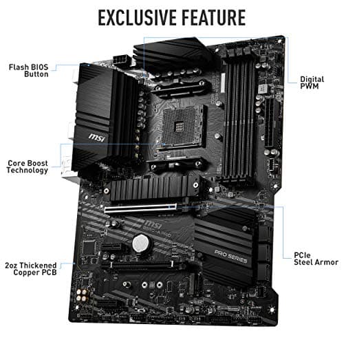 MSI AMD B550 Pro Socket AM4 ATX DDR4-SDRAM Motherboard 3
