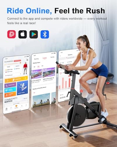 Superun Exercise Bike, Stationary Bikes for Home with Brake Pad, Low Noise Indoor Cycling Bike with 300LBS Weight Capacity, Workout Bike for Home Gym with Pad Mount LCD Monitor and Cup Holder 2