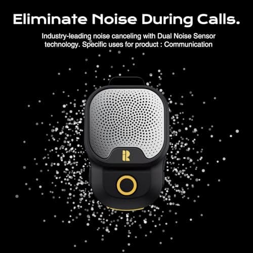 Rythflo Wearable Bluetooth V5.3 Speaker, 30H Working Time Clip-On Wireless Jobsite Water-Resistant TWS Portable Speaker, IPX7 Waterproof, Built-in ENC Mic for Hands-Free Music/Calls 4