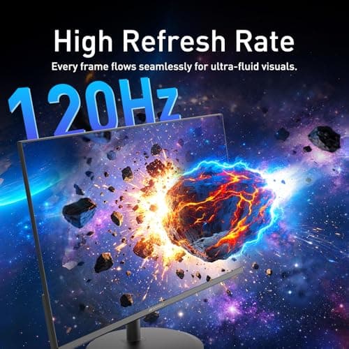 SANSUI 22 Inch 120Hz Monitor, FHD Computer Monitor 4000:1 Contrast Ratio with Adaptive Sync, HDR 100% sRGB, HDMI x 2, VESA Mount, Eye Care for Home/Office (ES-22X3AH, One HDMI Cable Included). 2