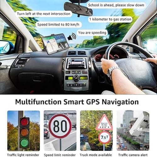 GPS Navigator for Car Truck RV- Navigation System 9 Inchs Touchscreen Navigator with 2025 US/CA/MX Maps, Free Lifetime Updates, Voice Guidance, Speed & Traffic Alerts, Custom Truck Routing 5