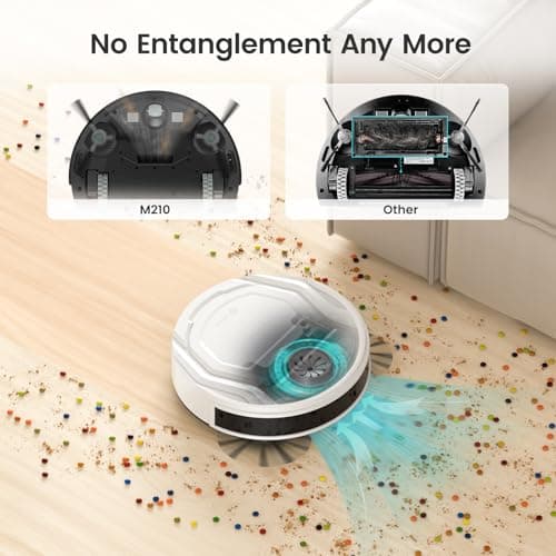 Lefant Robot Vacuum Cleaner, Strong Suction, 120 Mins Runtime, Slim, Low Noise, Automatic Self-Charging, Wi-Fi/App/Alexa Control, Ideal for Pet Hair Hard Floor and Daily Cleaning, M210 4