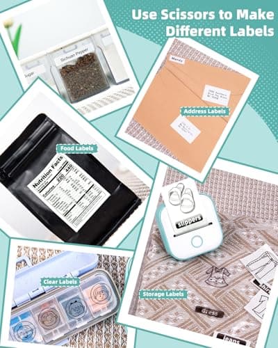 Memoking Sticker Printer - T02 Mini Printer Print Pods Portable Thermal Inkless Sticker Maker Machine Bluetooth Pocket Impresora Portátil Instant Print for Notes, Anatomical Diagrams, Journal,DIY,Gift 8