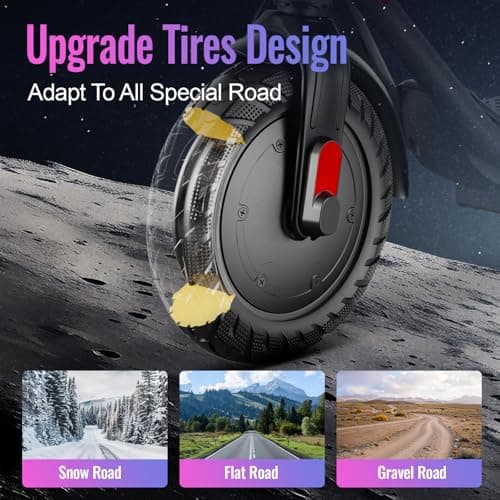 TST HOVSCO Electric Scooter for Adult, Up to 19/23 MPH and 30 Miles Long Range E Scooter, 8.5"/10" Solid and Pneumatic Tire, Portable Folding EScooter with Dual Brakes, Commuting Escooter App Control 4