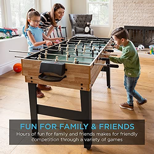 Best Choice Products 10-in-1 Combo Game Table Set w/Hockey, Foosball, Pool, Shuffleboard, Ping Pong, Checkers, Bowling, and Backgammon - Natural 2