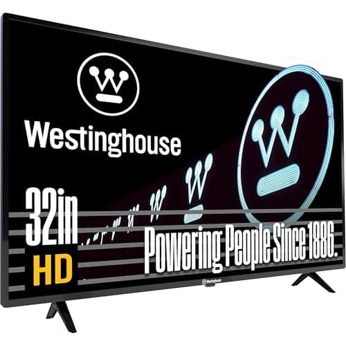 Westinghouse 32 Inch TV, HD LED Small Flat Screen Non-Smart Television, Works with Fire Stick, Roku, Apple TV, TiVo, Xumo, and Streaming Devices