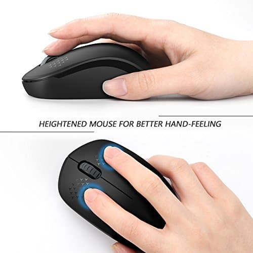 seenda Wireless Mouse - 2.4G Cordless Mice with USB Nano Receiver Computer Mouse with Noiseless Click for Laptop, PC, Tablet, Computer, and Mac - Black 2