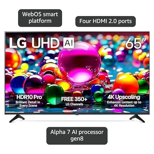 LG 43UA7700P 43 inch Class UA77 Series LED AI 4K Smart webOS TV (2025) 4