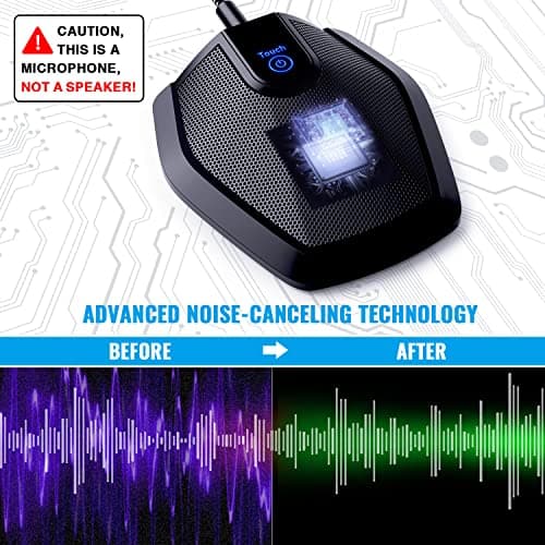 TONOR Conference USB Microphone, Omnidirectional Condenser PC Mic for Video Conference, Recording, Skype, Online Class, Court Reporter, Plug & Play Compatible with Mac OS X Windows PC Compute, G11 2