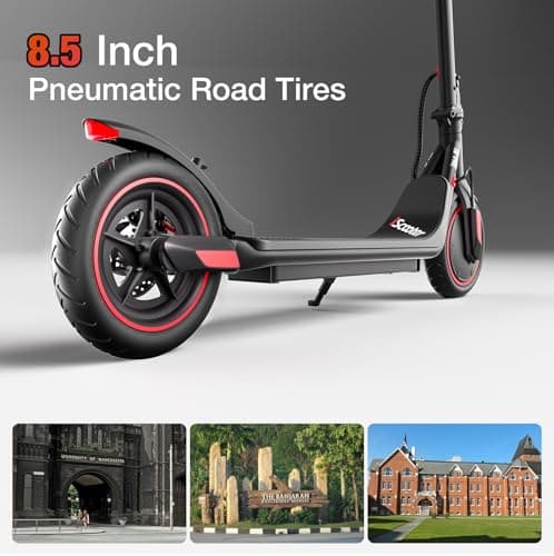 iScooter Electric Scooter for Adults & Teens, 500W Peak Power, Up to 15 Miles Range, 19 MPH Top Speed, Cruise Control, Dual Braking System, Foldable E-Scooter for Commuting & Campus Use 4