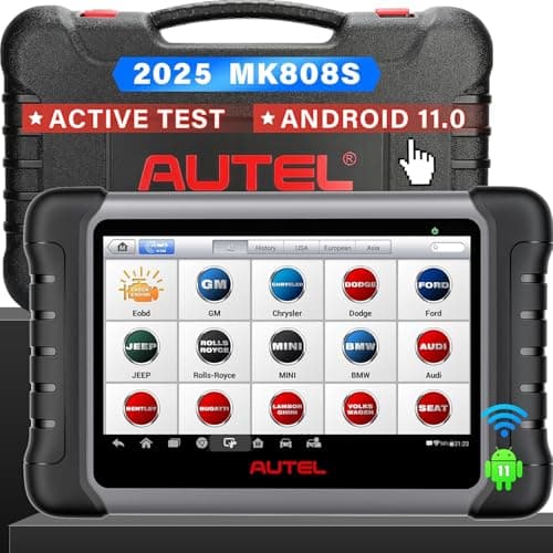 Autel Scanner MaxiCOM MK808S: 2025 Bidirectional Tool as MK808BT Pro MX808S M808Z, Work as MaxiCheck MX900 MK900BT, 28+ Service, Active Test, All System Diagnose, Injector C0ding, FCA Autoauth OS 11