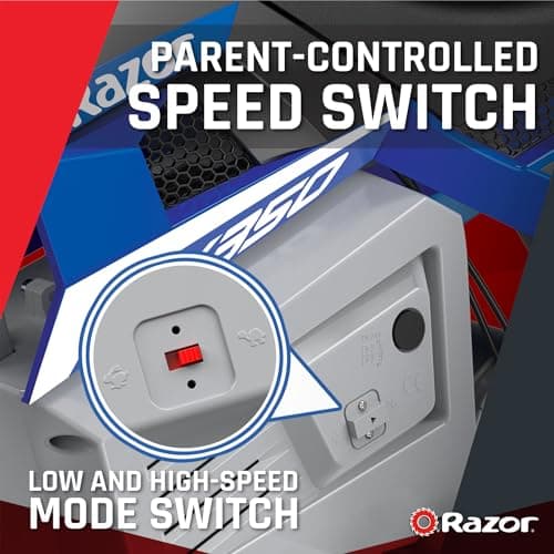 Razor MX350 Dirt Rocket Electric Bike for Kids Ages 8+, 140 lb Max Weight, Blue – 24V Battery, Up to 14 Mph, 30-Min Ride Time on High Speed, Twist-Grip Throttle, Spoked Wheels w/ 12” Pneumatic Tires 4