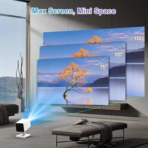 Mini Projector with WiFi and Bluetooth｜Outdoor Portable Projector 1080P/4K Support｜Smart Projector with Auto Keystone Correction｜Home/Movie Projector for Phone/TV Stick/Laptop｜2025 US Version 5