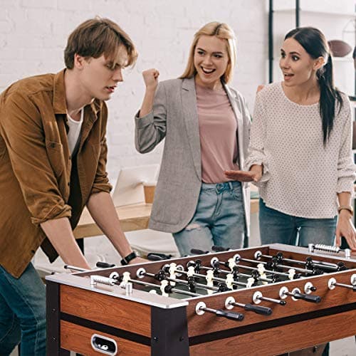 Goplus 54" Foosball Table, Soccer Game Table Competition Sized Football Arcade for Adults, Kids, Indoor Game Room Sport 4