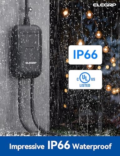 ELEGRP PQR20 Outdoor Smart Plug Waterproof IP66, WiFi Plug with 2 Individually Sockets, Compatible with Alexa & Google Assistant, Smart Outdoor Outlet for String Lights, UL Certified, 1 Pack, Black 2