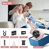 Digital Camera for Photography, 4K Vlogging Camera for YouTube 3" 180° Flip Screen 18X Digital Zoom Compact Cameras with 32GB TF Card & 2 Batteries, Pink 5