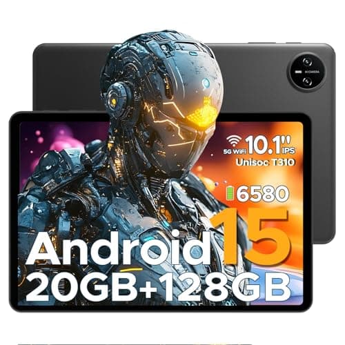 DOOGEE Tab A9 Pro 10 inch Tablet,Android 15 Tablet 20GB+128GB/2TB Expand,Quad Core Gaming Tablets,6580mAh Battery,1280x800 IPS HD Touchscreen,5G WiFi,BT5.0,Dual Speakers,Dual Camera,Face Unlock