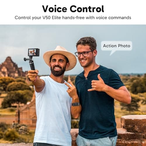 AKASO V50 Elite 4K60fps Touch Screen WiFi Action Camera Voice Control EIS 131 feet Waterproof Camera 8X Zoom Remote Control 3