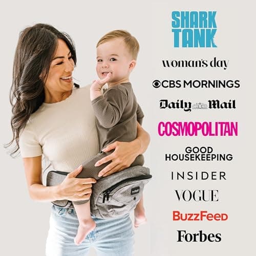 Tushbaby Ergonomic Hip Seat Carrier- for Babies and Toddlers 0-3yrs, Safety Approved, Structured Support, Convenient Pockets, Feeding Aid, Durable YKK Zippers, Foam-Free Build, (Grey) 3