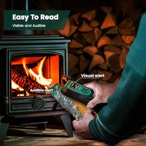 ERICKHILL Pinless Wood Moisture Meter, Non-Destructive Wall Moisture Meter for Drywall Masonry Building Material Dampness Inspection Mold Detector Device, Detects up to 2-inch Below Surface 4