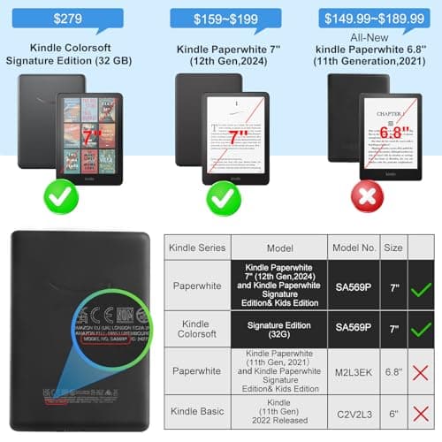 CoBak Case for 7" E-Readers - All New PU Leather Cover with Auto Sleep Wake Feature for E-Readers 2024 Released 3