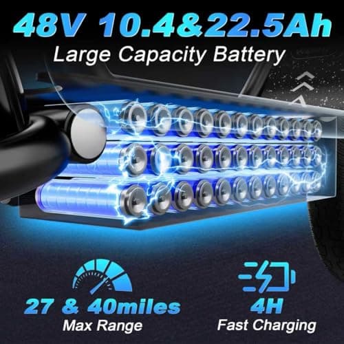 WERHY Electric Scooter with Seat, 500W Motor, 14'' Tires, Top Speed 22 mph, Max 27 Miles Ranges, Foldable E-Scooter with Suspension, Digital Display 3