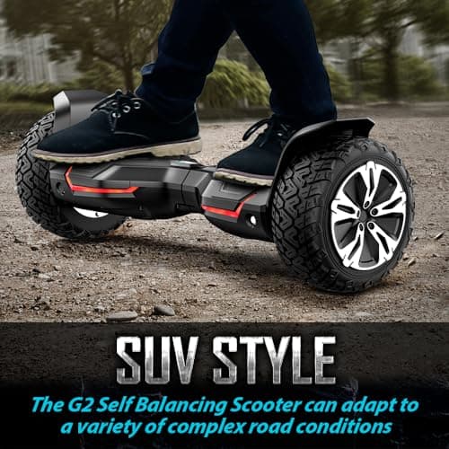 Gyroor Warrior 8.5 inch All Terrain Off Road Scooter with Bluetooth Speakers and LED Lights, UL2272 Certified Self Balancing Scooter 3