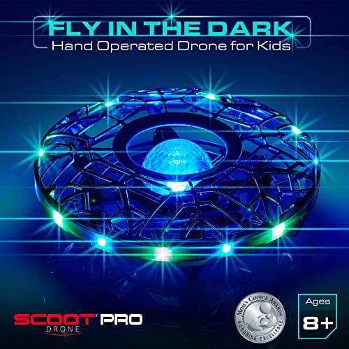 Force1 Scoot Pro Hand Operated Drone for Kids or Adults - Induction Hands Free Motion Sensors Mini Drones with Bright LED Projection, 360 Flips, Easy Indoor Small UFO Flying Orb Ball Drone Toy 2