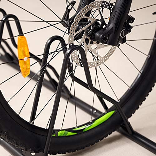 CyclingDeal Bicycle Floor Parking Rack Stand - for Mountain MTB Road Bike - Indoor Home Garage Storage - Classic 6 Bikes 6