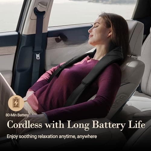 CuPiLo Cordless Neck Massager HSA Eligible FSA, Upgarded Deep Tissue Kneading Shoulder Massager with Heat, Electric Shiatsu Massager Pillow for Neck and Shoulder, Christmas Gifts for Women Men 7