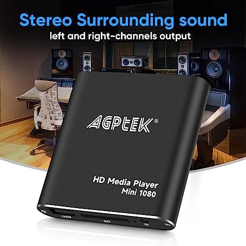 HDMI Media Player, Black Mini 1080p Full-HD Ultra HDMI Digital Media Player for -MKV/RM- HDD USB Drives and SD Cards 5
