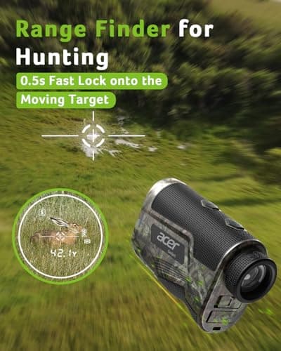 Acer Hunting Range Finder with Slope, 800 Yards Range Finder for Hunting, 6X Magnification, Waterproof Archery Rangefinder for Deer, Rechargeable Battery with Magnet Stripe 3